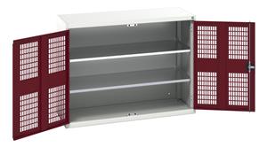 16926782.** verso ventilated door cupboard with 2 shelves. WxDxH: 1300x550x1000mm. RAL 7035/5010 or selected